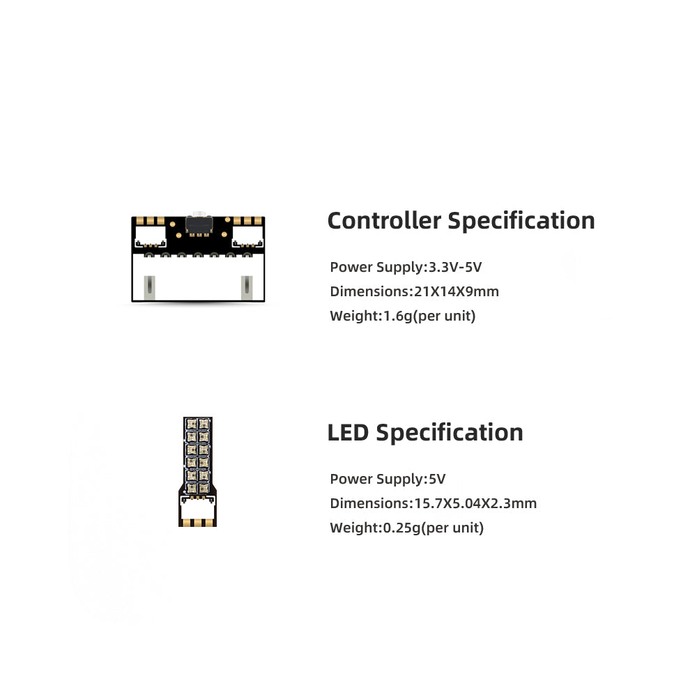 HGLRC RS Racing LED 4pcs 2812  - Drone Kit Plug And Play avis et prix